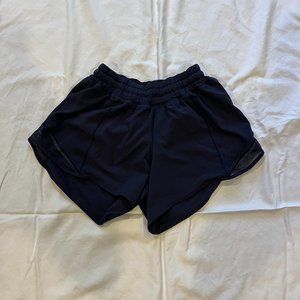 Lululemon Navy Blue Hotty Hot Shorts 4inch inseam